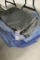 Blue and grey tarps