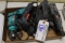Box of Skill saw, 2 electrical drills and hand sander