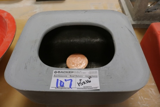 15" x 16" Square fiberglass vanity sink mold