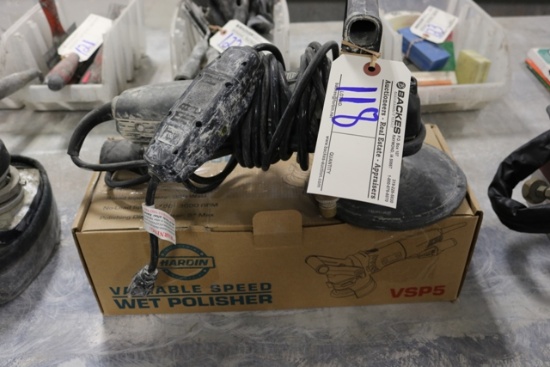 Hardin VSP5 variable speed wet polisher