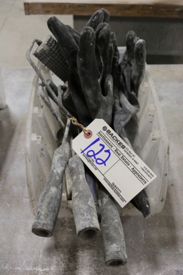Box of rubber gloves and rollers
