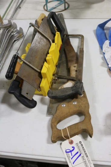 Assorted hand saws