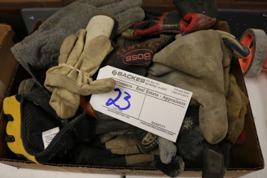 Box of assorted gloves