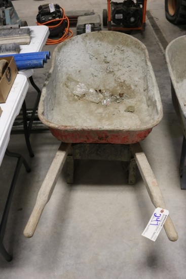 Orange wheel barrel