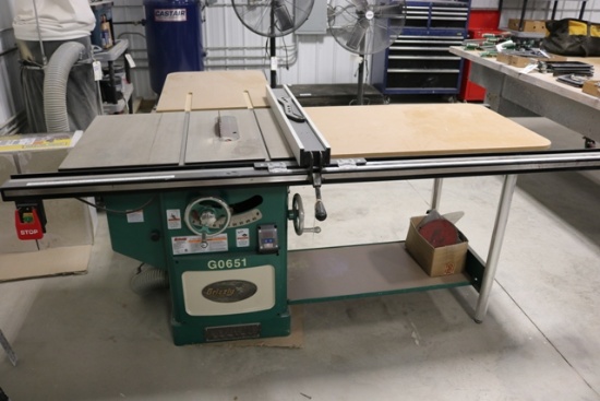 Grizzly GO651 10" Heavy duty cabinet saw with riving knife, 52" fence and o