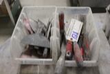 Box of hand scrappers and margin trowels