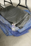 Blue and grey tarps