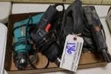 Box of Skill saw, 2 electrical drills and hand sander
