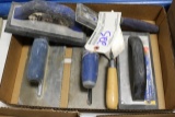 Box of Marshalltown rubber floats, trowels, rubber hand pad