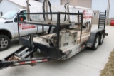 2010 B & B model CBCT1614E - 16’ – 14,000# tandem axle trailer w/ 2’ b-tail
