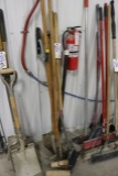 Misc. shovels, brooms and rollers