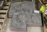 Times 7 - Rubber concrete stamps with slate finish