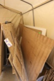 Pile of assorted wood counter top misc.