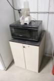 Microwave and base cabinet
