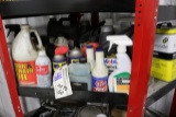 Shelf of automotive oils and sprays