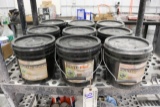 Shelf of open pure pigment and bone paste