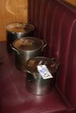 Times 3 - Light duty stainless stock pots