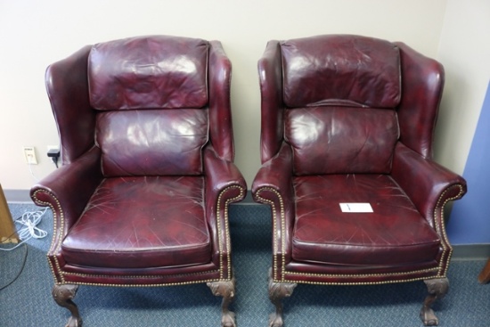 All to go - 3 burgundy executive style chairs