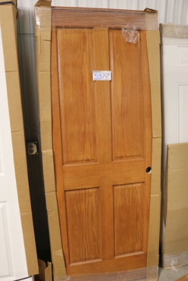 2-8 x 6-8 oak interior door with frame