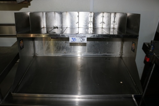 Jero 36" wall mount shelf - roller grill shelf