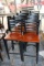 Times 8 - Black ladder back bar chairs