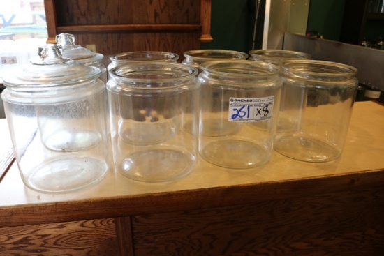 Times 8 - Glass coffee beam jars - 2 lids