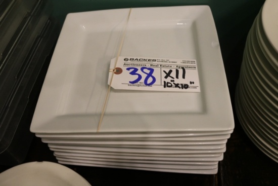 Times 11 - 10 x 10" White plates