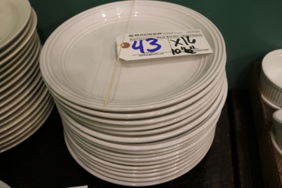 Times 16 - 10.5" Mainstays white plates