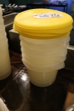 Times 6 - 6 quart food storage containers with lids