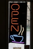 Jantec neon open light with neon coffee cup