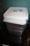 Times 3 - 4 quart food storage containers with lids