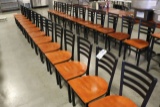 Times 29 - Black metal ladder back dining chairs