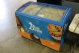 Blue Bunny sliding glass top 2 door ice cream merchandiser