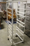 Lockwood portable aluminum sheet pan rack (some broken rails)