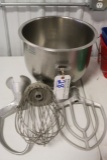 Hobart A200 stainless bowl with paddle ,whip, & dough arm - nice