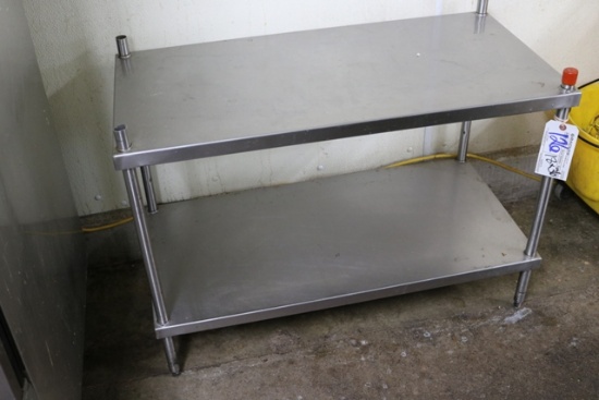 18" x 36" stainless 2 tier over shelf