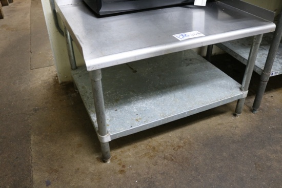 30" x 36" stainless equipment stand with galvanized undershelf