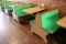 Times 7 Plymold lime green 4 person booths w/  5 ) 30