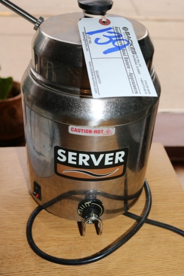 Server 7" round food warmer with pump