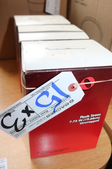 Times 3 boxes 7 3/4" drink straws