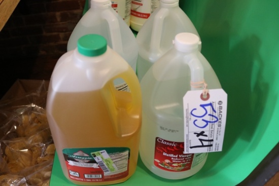Times 4 gallons vinegar & vegetable oil