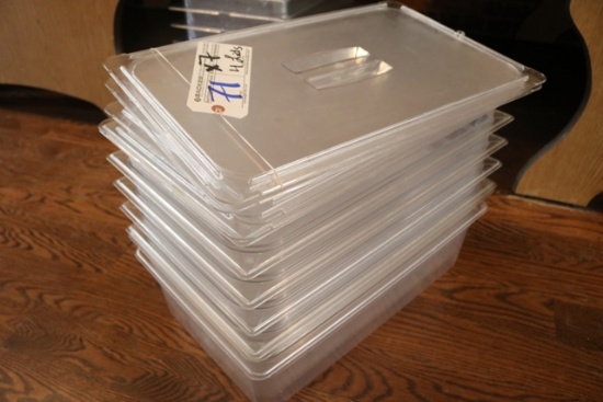 Times 7 Acrylic 12 x 20 x 6" pans w/ 4 lids