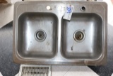 Stainless 2 bin drop in kitchen sink
