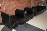 Times 5 Black vinyl 4 person booths