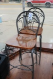 Times 2 wrought iron bar chairs