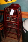 Times 3 Cherry finish high chairs