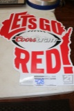 Coors Light - Lets go Red metal wall sign