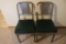 Pair of metal framed chairs