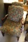 Pair of high back arm chairs