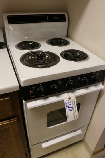 20" Premier 4 burner electric range with oven